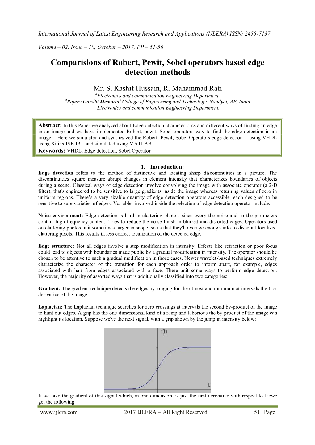 Comparisions of Robert, Pewit, Sobel Operators Based Edge Detection Methods