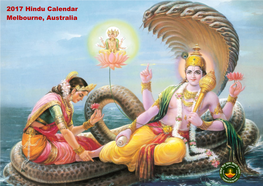 2017 Hindu Calendar Melbourne, Australia