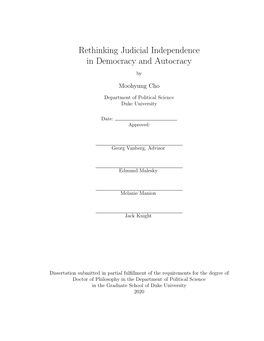 Rethinking Judicial Independence in Democracy and Autocracy