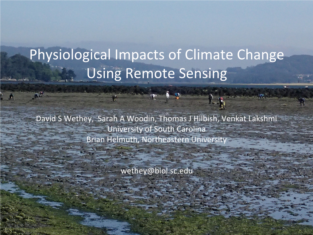 Physiological Impacts of Climate Change Using Remote Sensing