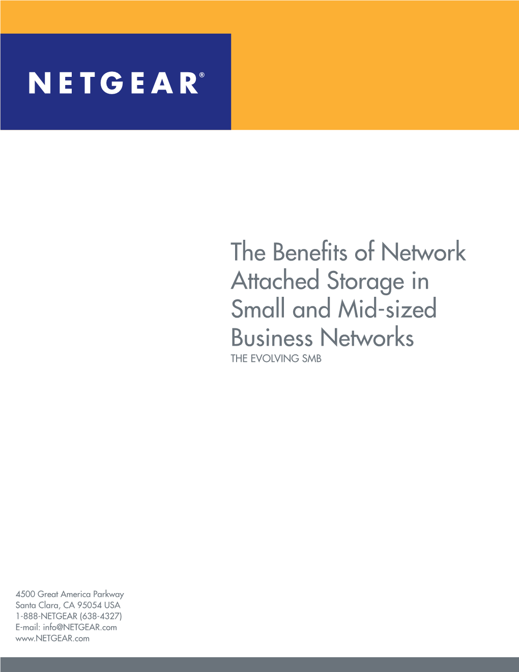 The Benefits of Network Attached Storage in Small and Mid-Sized Business Networks the EVOLVING SMB
