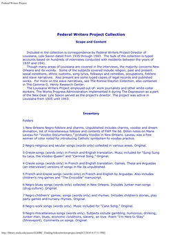 Federal Writers Project