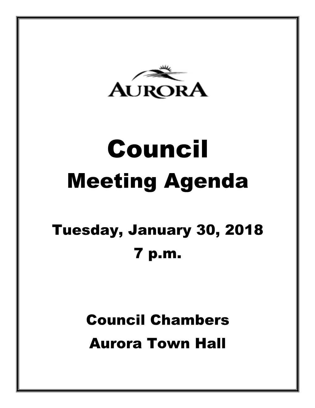 Council Meeting Agenda