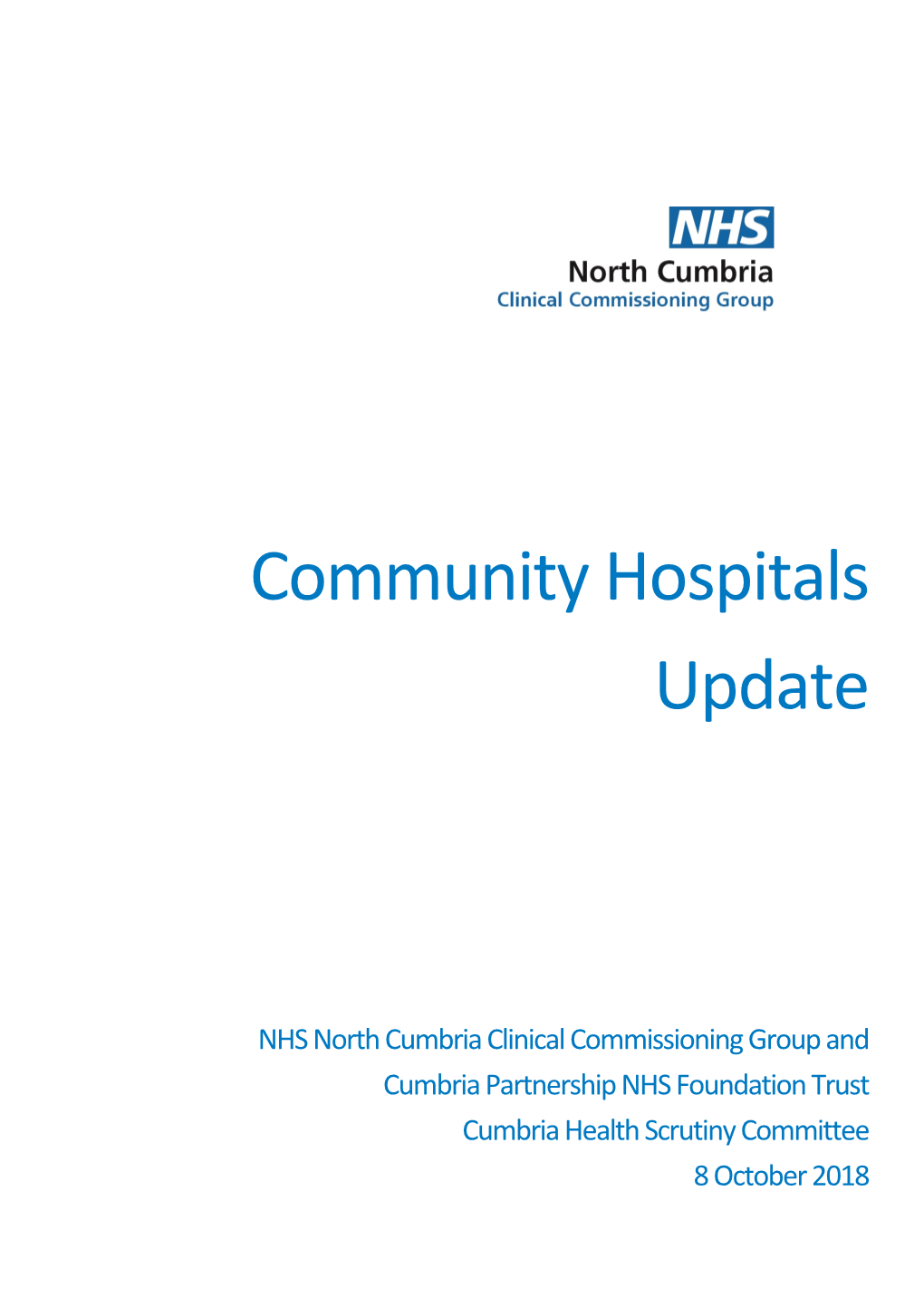 Community Hospitals Update PDF 695 KB