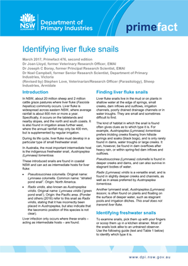 Identifying Liver Fluke Snails