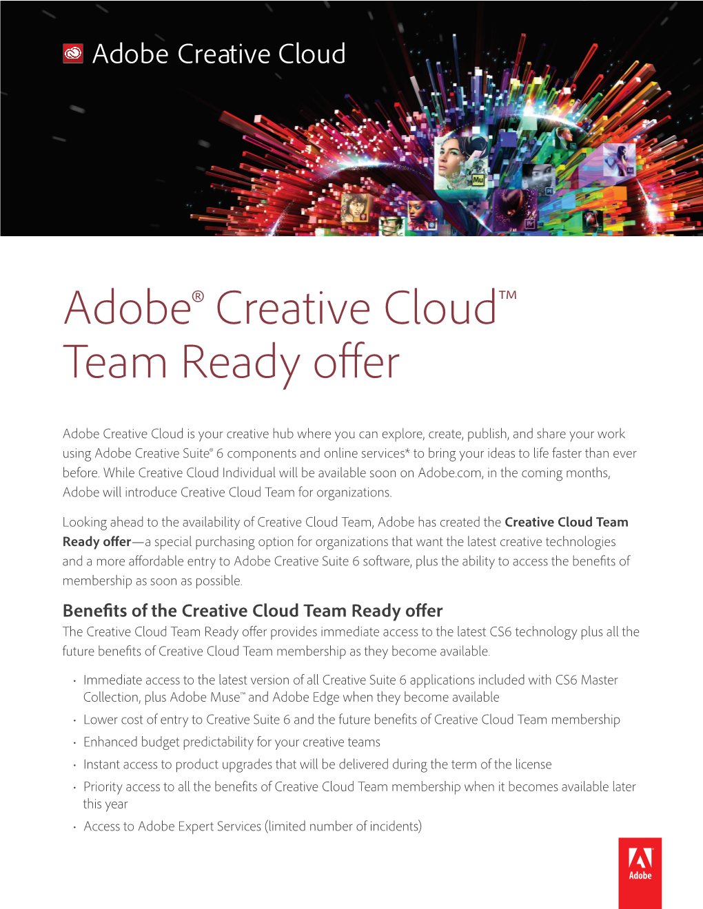 Creative Cloud Team Ready Offer