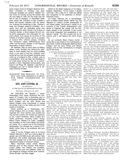 CONGRESSIONAL RECORD— Extensions of Remarks E329 HON. JOHN CONYERS