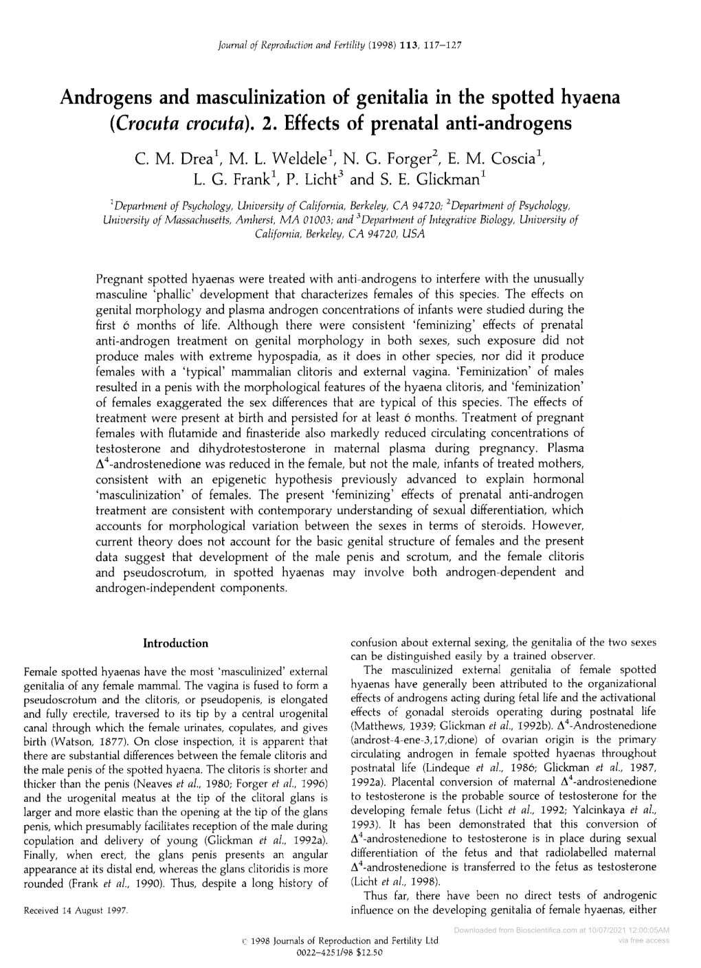 Downloaded from Bioscientifica.Com at 10/07/2021 12:00:05AM Via Free Access During Fetal Life Or in Association with Puberty