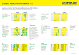 Events & Recruitment Calendar 2012