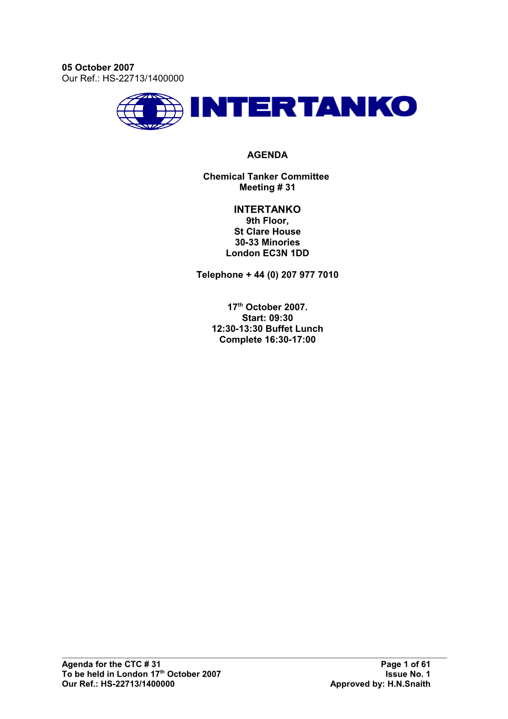 Chemical Tanker Committee