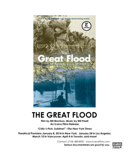THE GREAT FLOOD Film by Bill Morrison, Music by Bill Frisell an Icarus Films Release