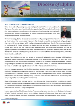 Diocese of Elphin Safeguarding Newsletter