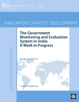 The Government Monitoring and Evaluation System in India: a Work in Progress