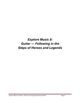 Guitar — Following in the Steps of Heroes and Legends