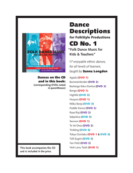 CD 1 Dance Description