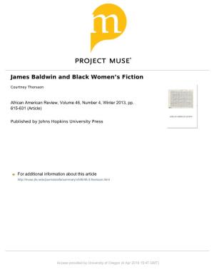 James Baldwin and Black Womenʼs Fiction