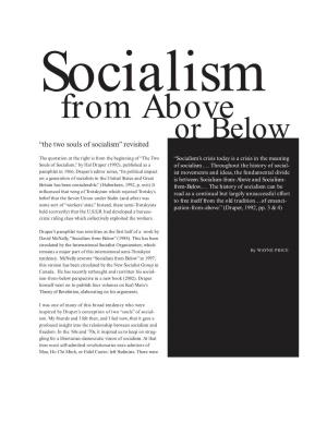 Socialism from Above Or Below “The Two Souls of Socialism” Revisited