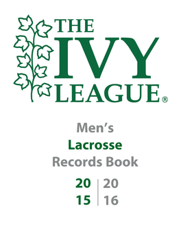 20 15 Men's Lacrosse Records Book 20 16