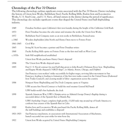 Chronology of Pier 70 Area