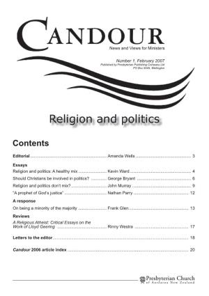Religion and Politics 2007