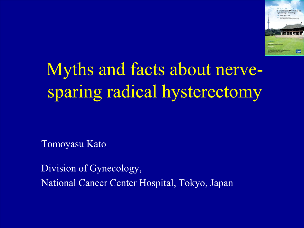Extended Nerve-Sparing Radical Hysterectomy