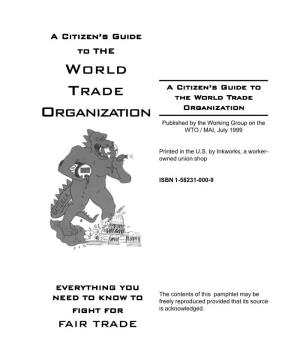 A Citizen's Guide to the World Trade Organization