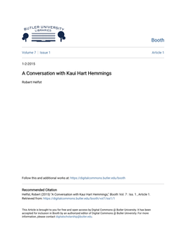 A Conversation with Kaui Hart Hemmings