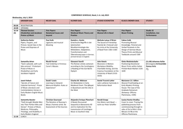 CONFERENCE SCHEDULE, Basel, 3.-6