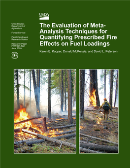 Analysis Techniques for Quantifying Prescribed Fire Effects on Fuel Loadings