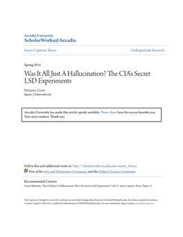 The CIA's Secret LSD Experiments