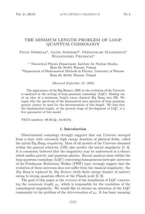The Minimum Length Problem of Loop Quantum Cosmology
