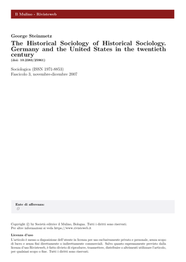 The Historical Sociology of Historical Sociology