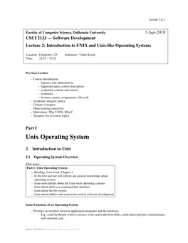 Unix Operating System