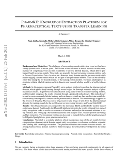 Pharmke: Knowledge Extraction Platform for Pharmaceutical Texts