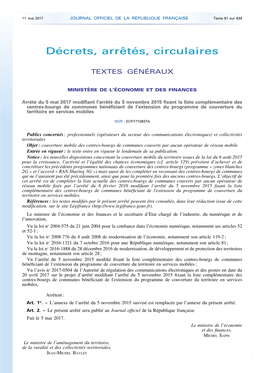 JOURNAL OFFICIEL DE LA RÉPUBLIQUE FRANÇAISE Texte 91 Sur 434