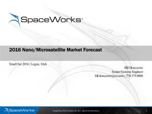 2016 Nano/Microsatellite Market Forecast