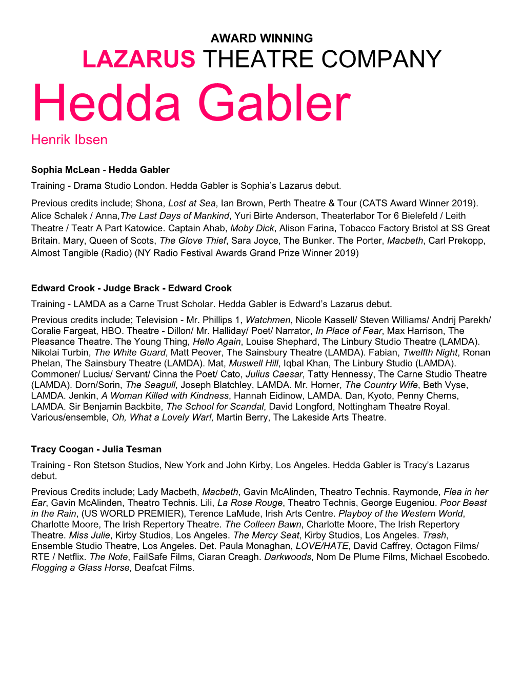 Hedda Gabler Henrik Ibsen