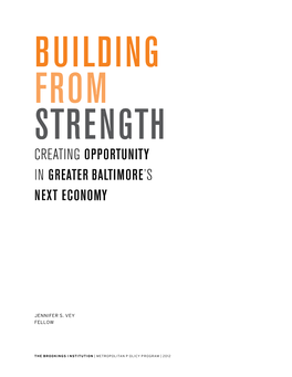 Creating Opportunity in GREATER BALTIMORE's Next Economy