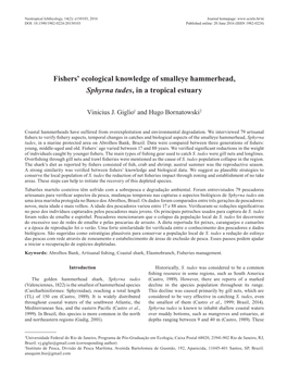 Fishers' Ecological Knowledge of Smalleye Hammerhead, Sphyrna