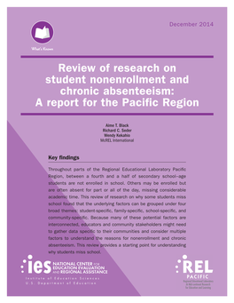 Enrollment and Chronic Absenteeism: a Report for the Pacific Region