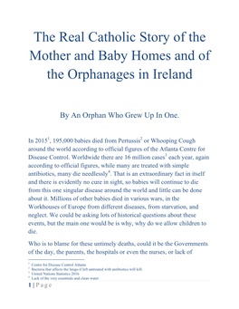 The Real Catholic Story of the Mother and Baby Homes and of the Orphanages in Ireland