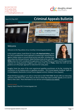 Criminal Appeals Bulletin
