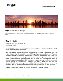 Explore Dubai in 4 Days