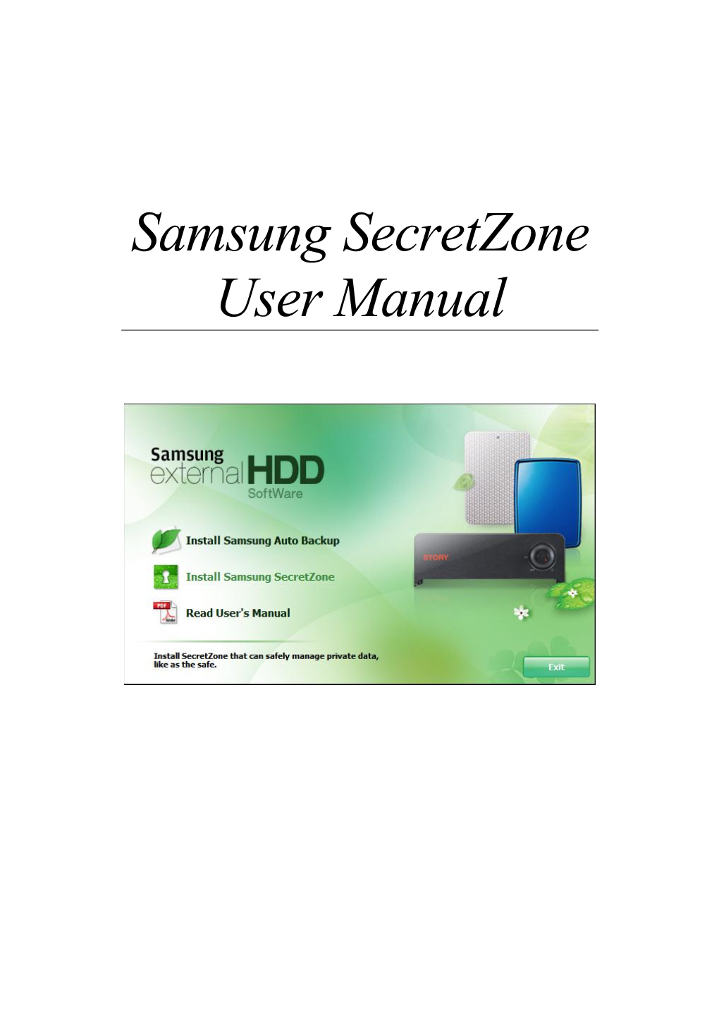 Samsung Secretzone User Manual