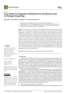 Case Study on Integrated Architecture for In-Memory and In-Storage Computing