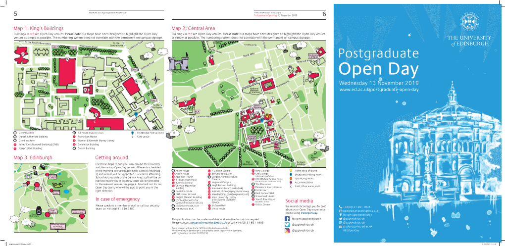 Open-Day the University of Edinburgh 5 Postgraduate Open Day 13 November 2019 6