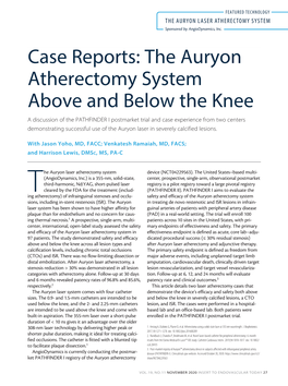 The Auryon Atherectomy System Above And