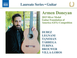 Armen Doneyan 2015 Silver Medal Guitar Foundation of America (GFA) Competition