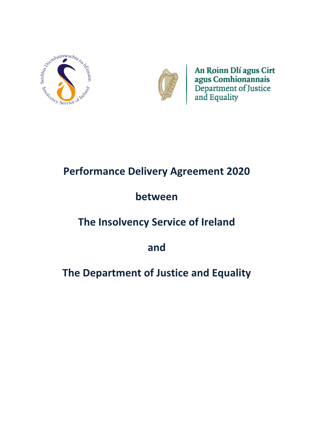 Insolvency Service Ireland Performance Delivery Agreement