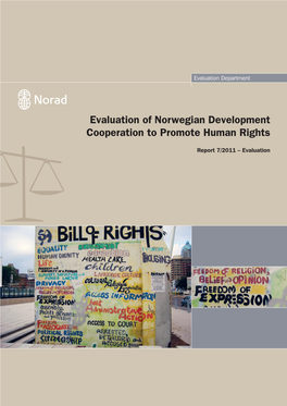 Evaluation of Norwegian Development Cooperation to Promote Human Rights